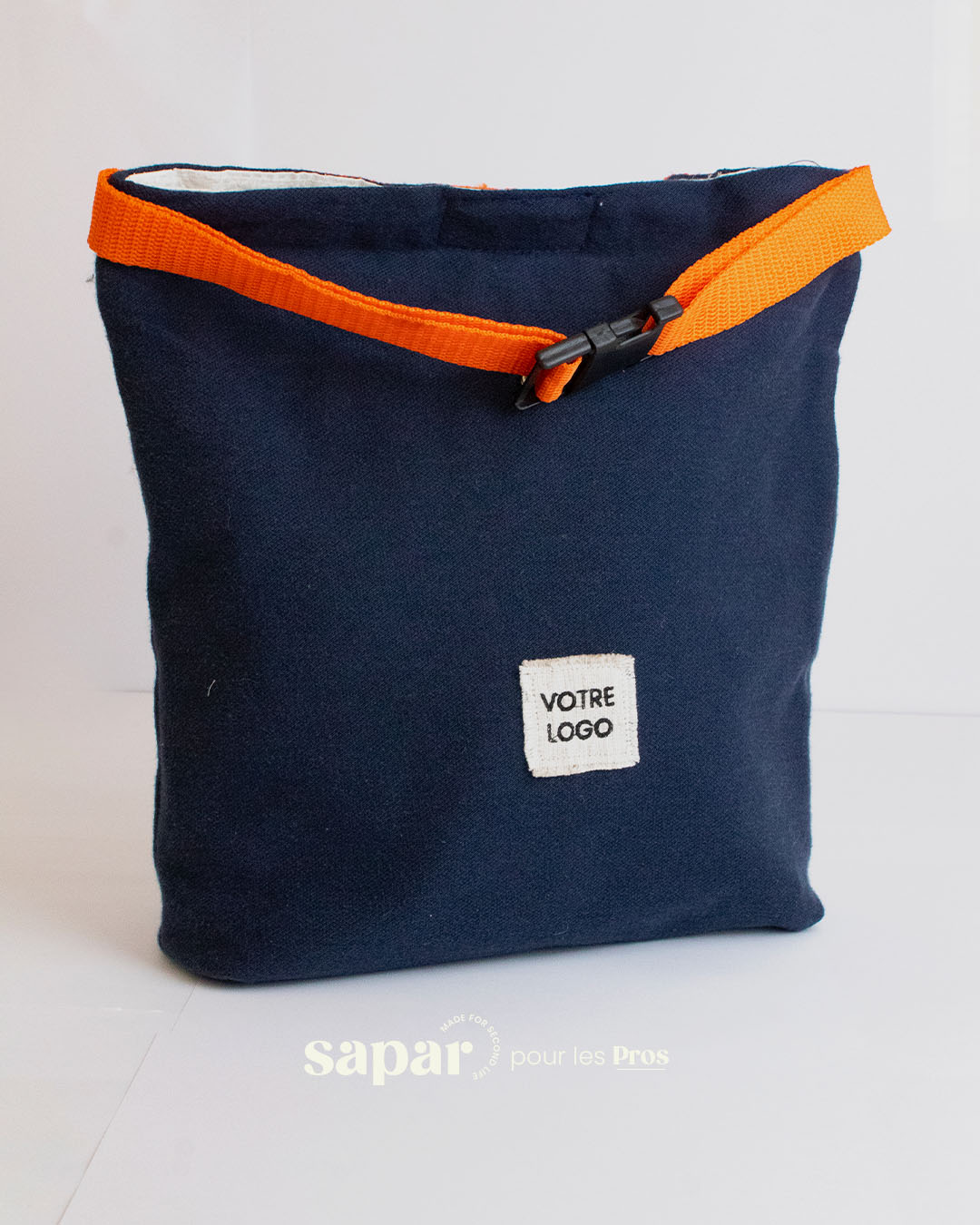 Lunch bag durable, ecoresponsable, upcyclée, cadeau d'entreprise, cadeau d'affaire responsable