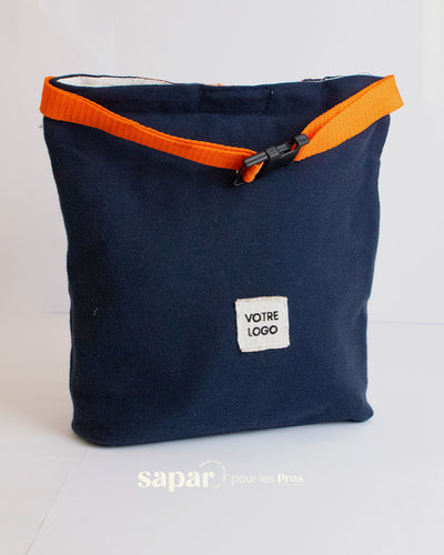 Lunch bag durable, ecoresponsable, upcyclée, cadeau d'entreprise, cadeau d'affaire responsable