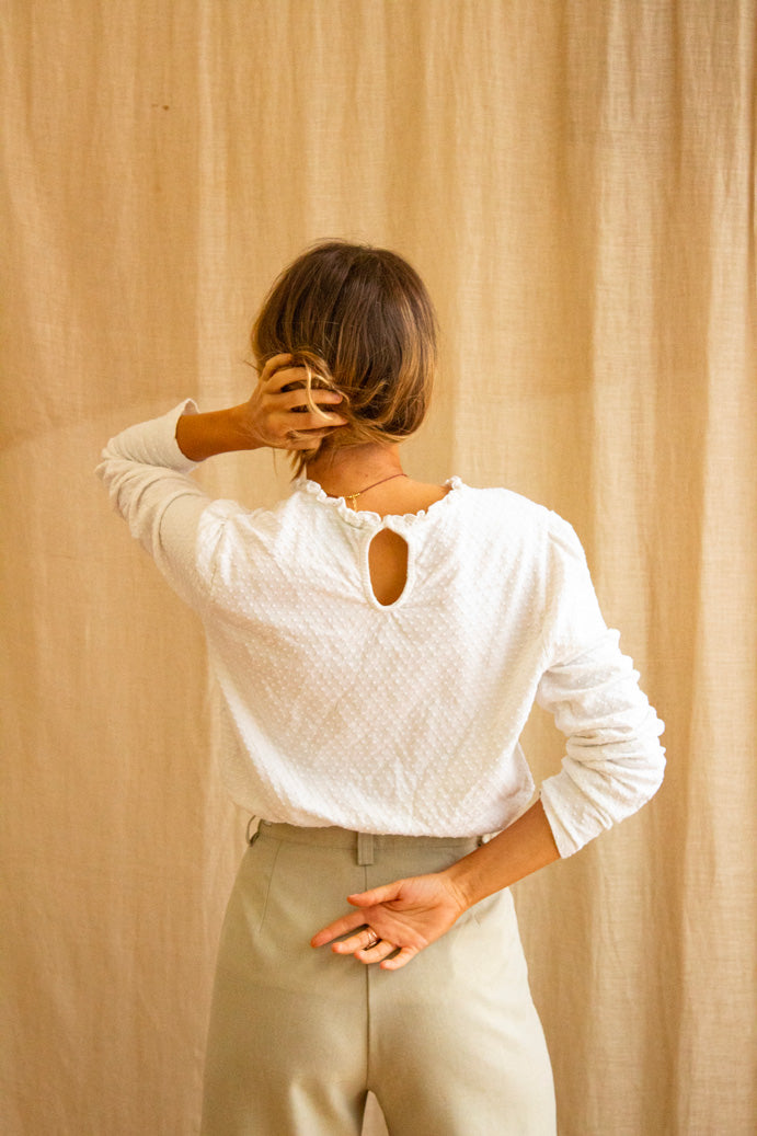 T-shirt blanc pour femme de seconde main | Sapar